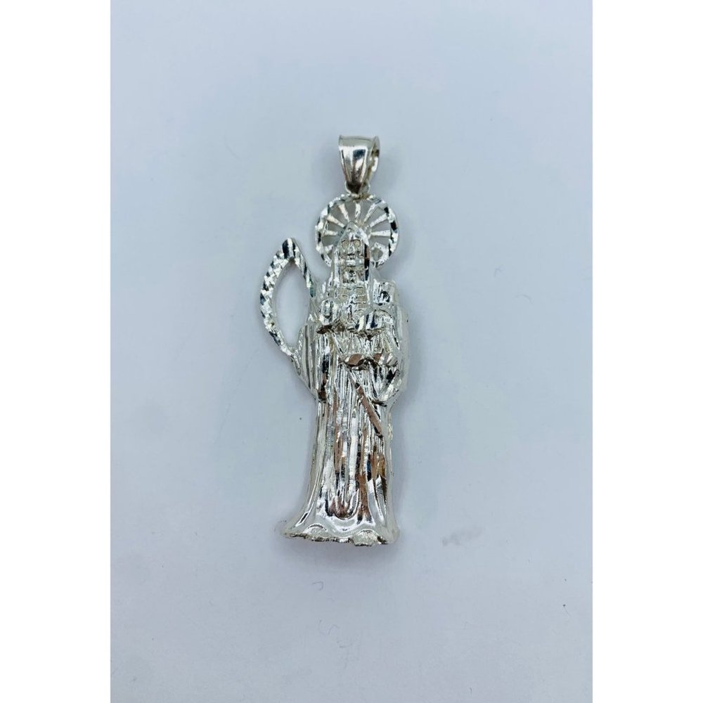 925 Sterling Silver Pendant Santa Muerte - Dije De La Santa Muerte